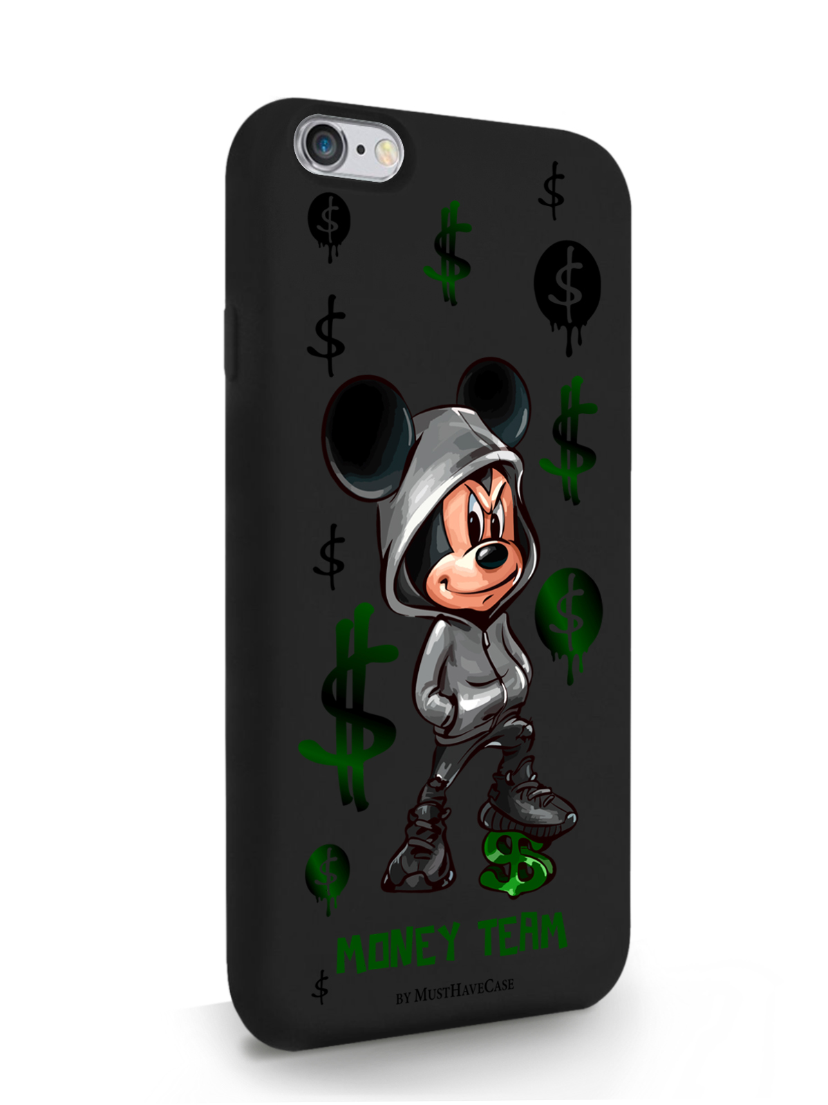 

Чехол MustHaveCase для iPhone 6/6s Богатый Мышонок, черный, Черный;зеленый;серый