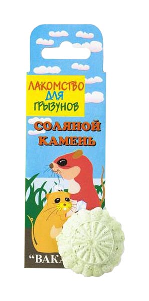 Лакомство для грызунов Вака Соляной камень с минералами и йодом, 34 шт