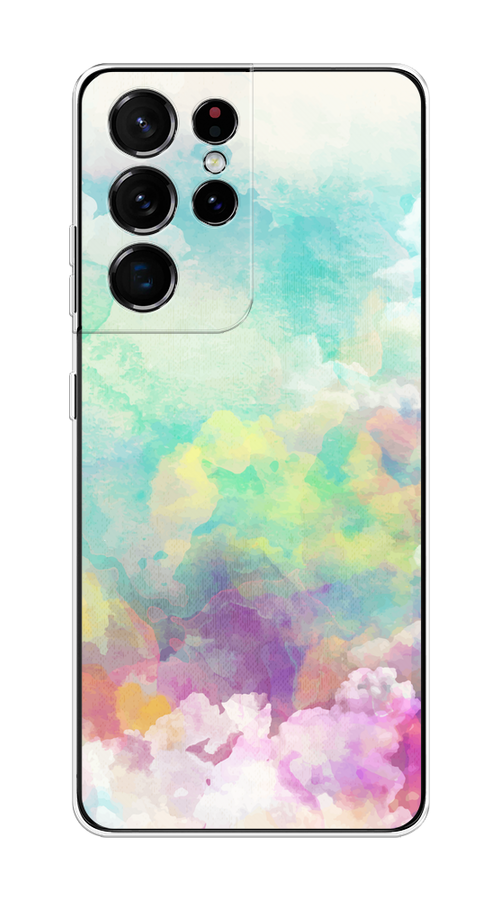

Чехол на Samsung Galaxy S21 Ultra "Воздушное небо", Белый;голубой;розовый;желтый, 2102250-1