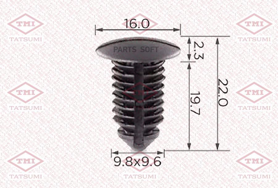 

Клипса автомобильная [уп. 10 шт., цена за 1 шт.] Tatsumi tjb1361