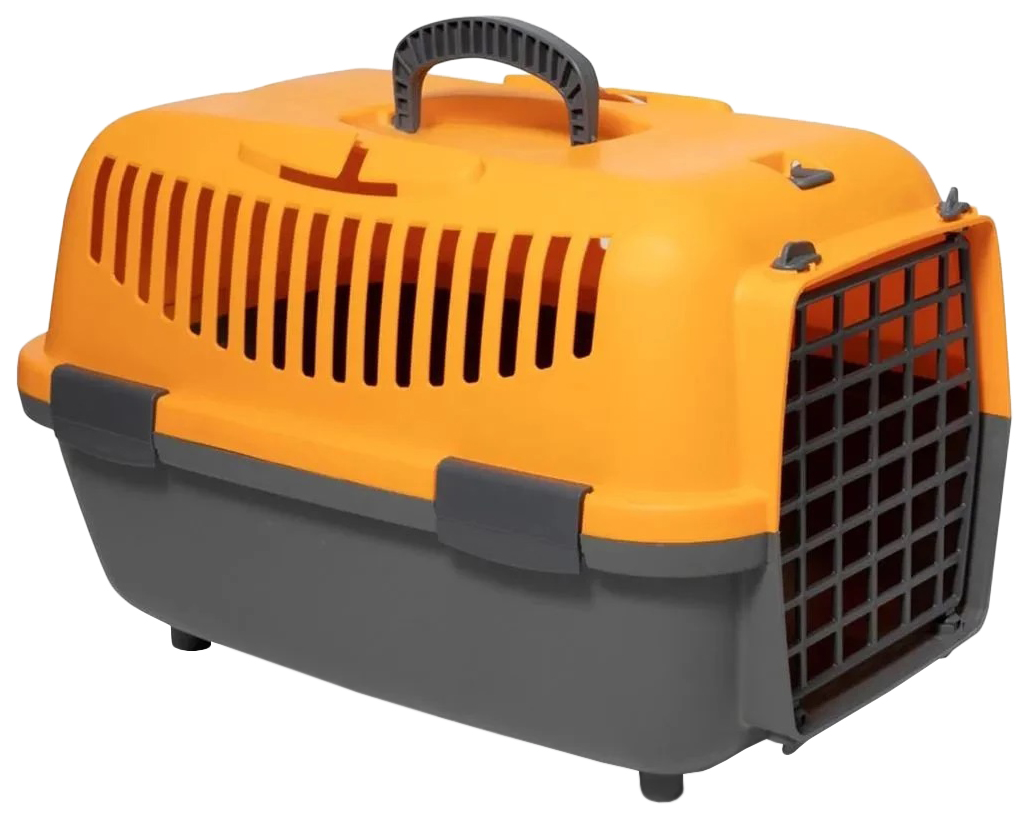 Контейнер для кошек и собак Triol 32x48x32см оранжевый, серый