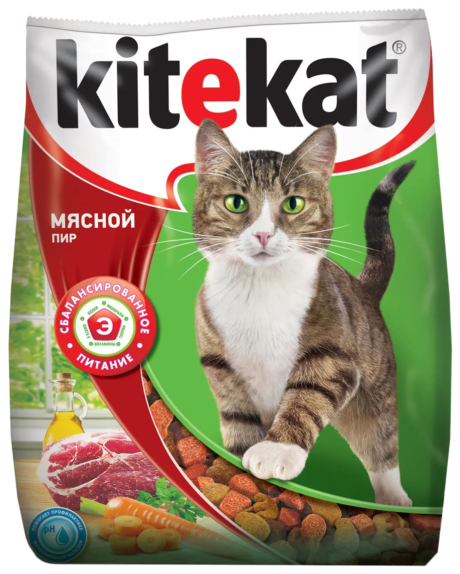 Сухой корм для кошек KiteKat Мясной пир мясо 045кг 47₽