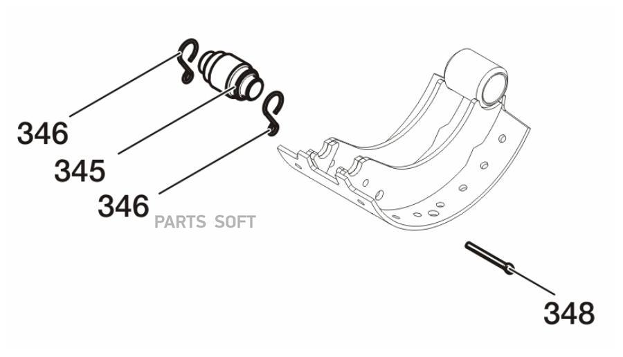 BPW 09.801.02.10.0_р/к торм ролика !(м) (с крючками и шплинтом) d=26 26/37/42-78 \BPW 83-9