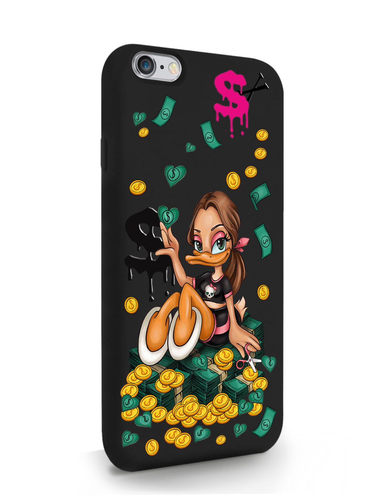 

Чехол MustHaveCase для iPhone 6/6s Уточка Девочка, черный, Черный;желтый;зеленый