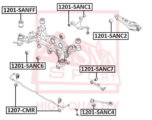

ASVA ПОДВЕСКА, РЫЧАГ НЕЗАВИСИМОЙ ПОДВЕСКИ КОЛЕСА ASVA 1201SANC6