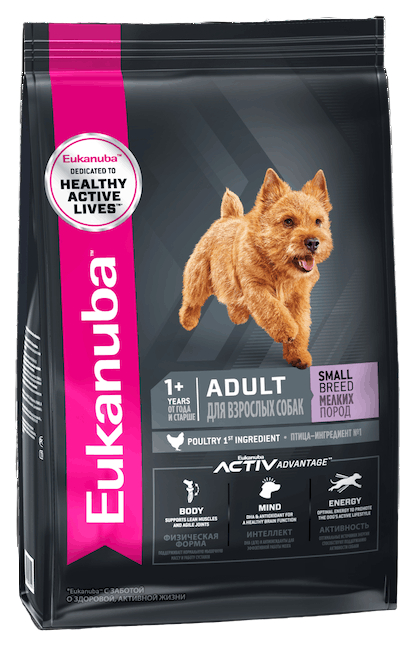 фото Сухой корм для собак eukanuba adult small breed с курицей, для малых пород, 4 шт по 0,8 кг