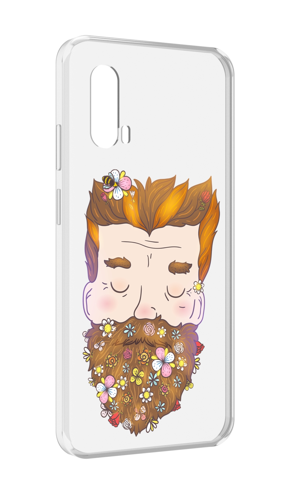 

Чехол MyPads мужчина с цветами в бороде для Blackview BV7100, Прозрачный, Tocco