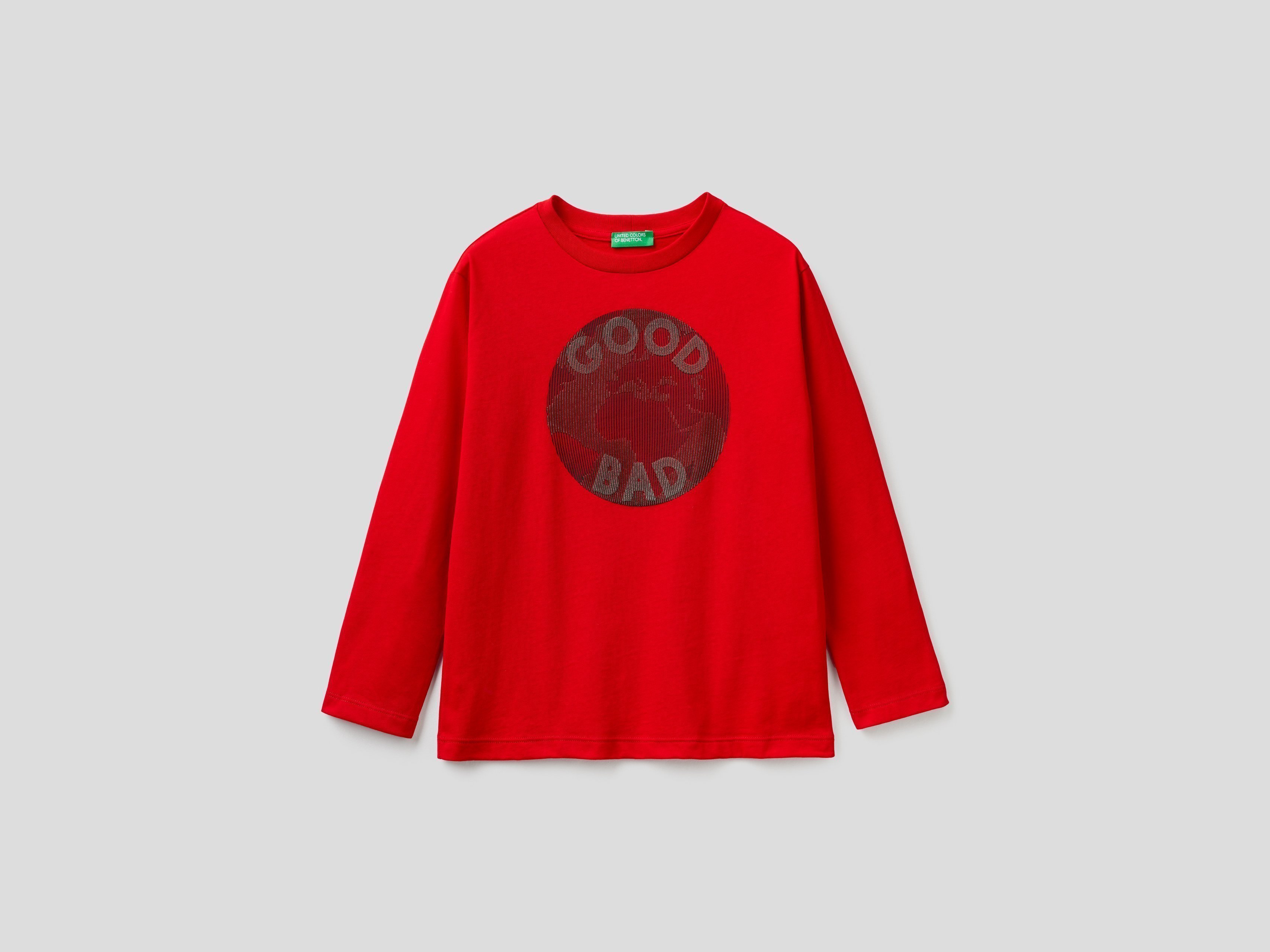фото Лонгслив для мальчиков benetton цв. красный р.140 united colors of benetton