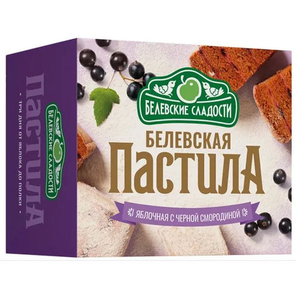 

Пастила Белевские сладости яблочная с черной смородиной 175 г