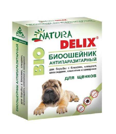 фото Ошейник антипаразитарный бионикс natura delix bio, с алоэ-вера, для щенков bionix