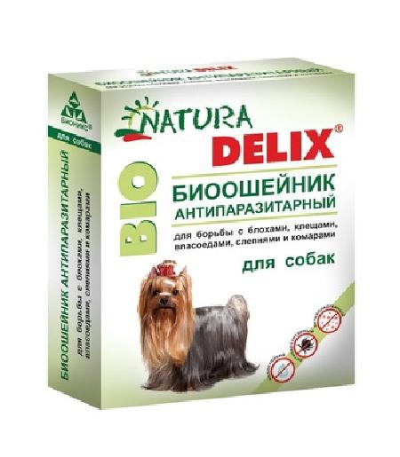 фото Ошейник антипаразитарный бионикс natura delix bio, с алоэ-вера, для собак bionix