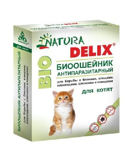 фото Ошейник антипаразитарный бионикс natura delix bio, с алоэ-вера, для котят bionix