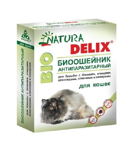 фото Ошейник антипаразитарный бионикс natura delix bio, с алоэ-вера, для кошек bionix