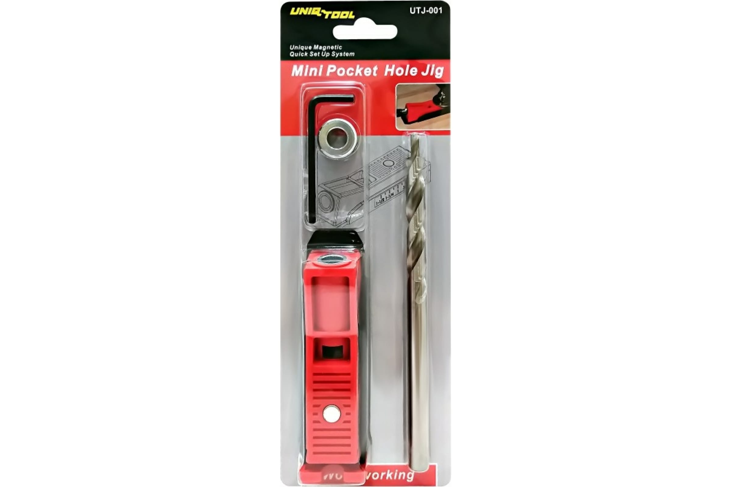 

UNIQ TOOL Приспособление для соединения саморезами Mini Pocket hole JIG UTJ-001