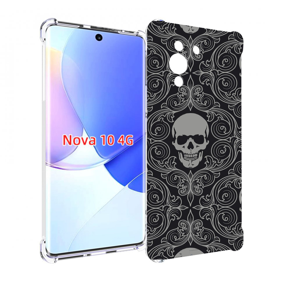 Чехол MyPads орнамент-черепов для Huawei Nova 10
