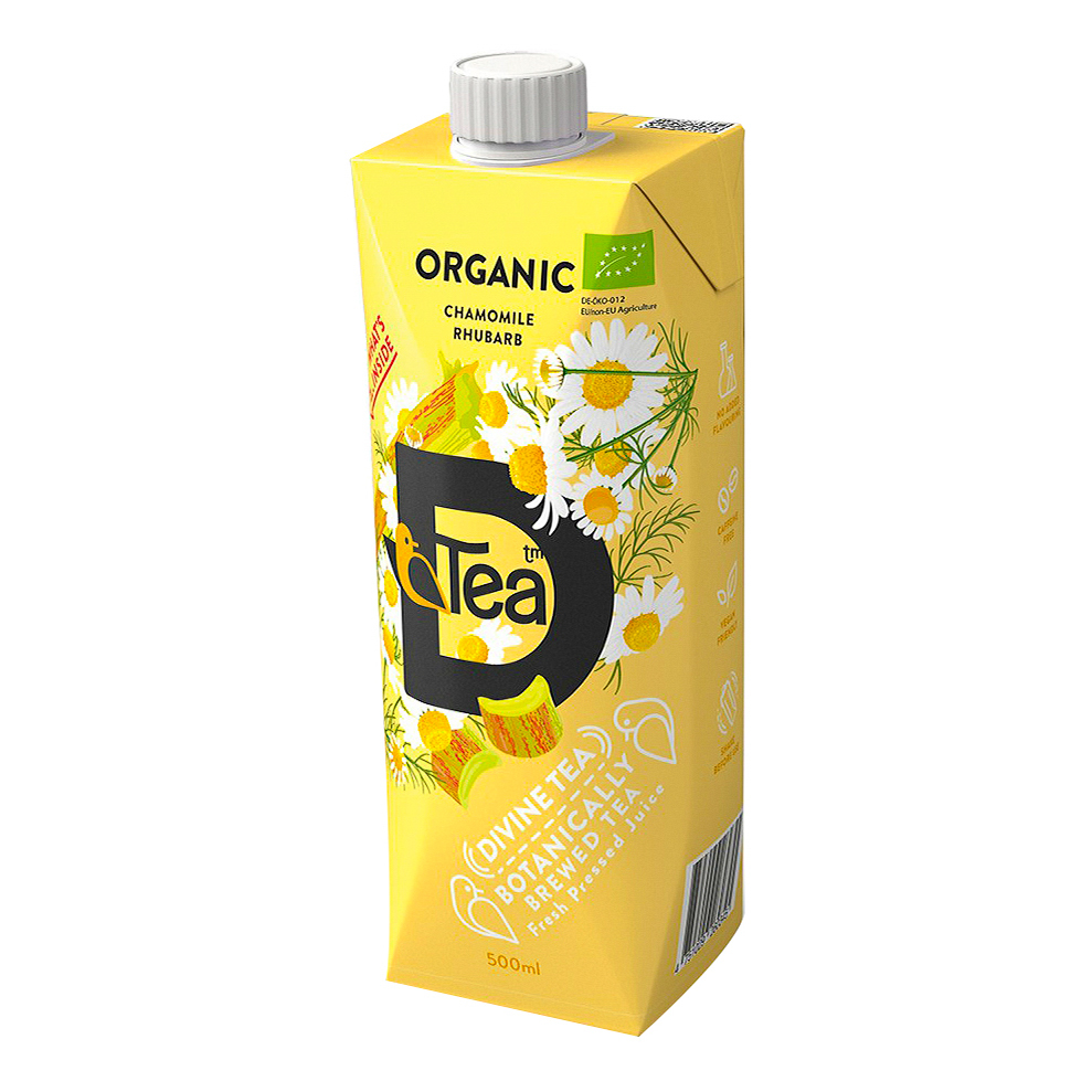 

Холодный чай Divine Tea ромашковый с соком ревеня 0,5 л