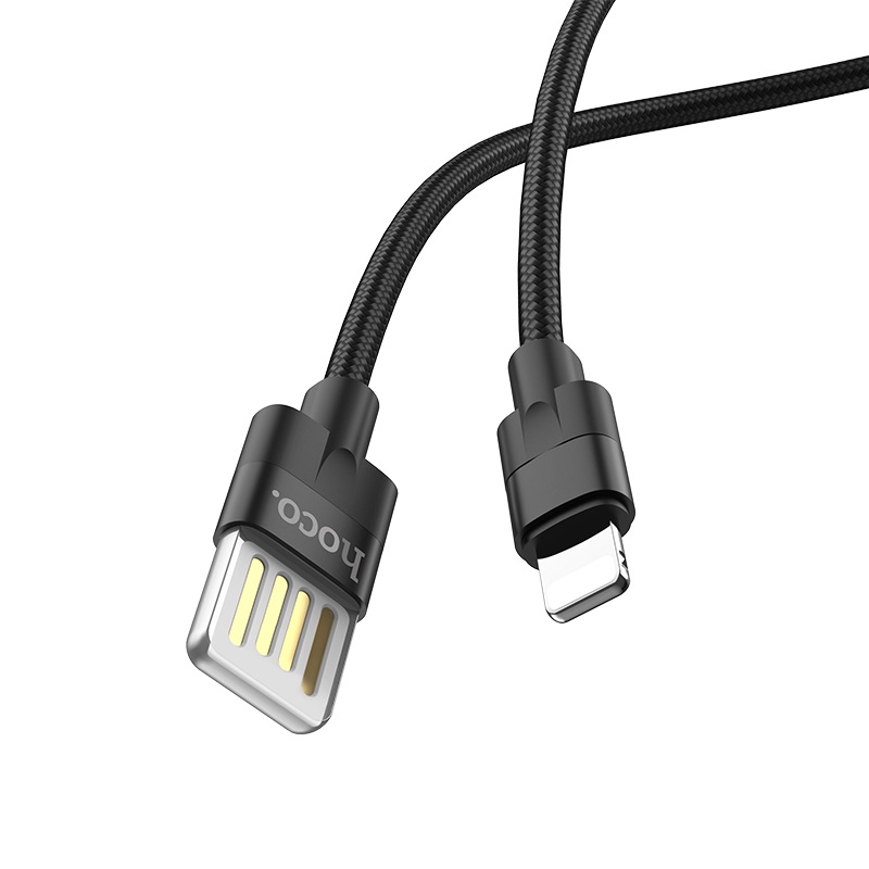

Дата-кабель USB универсальный Lightning Hoco U55 (черный)