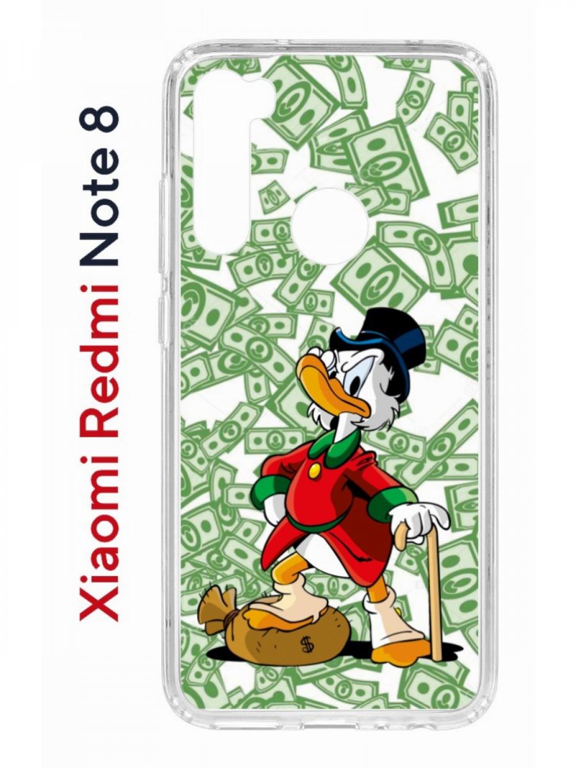 фото Чехол на xiaomi redmi note 8 kruche print macmoney,противоударный бампер,с защитой камеры кruче