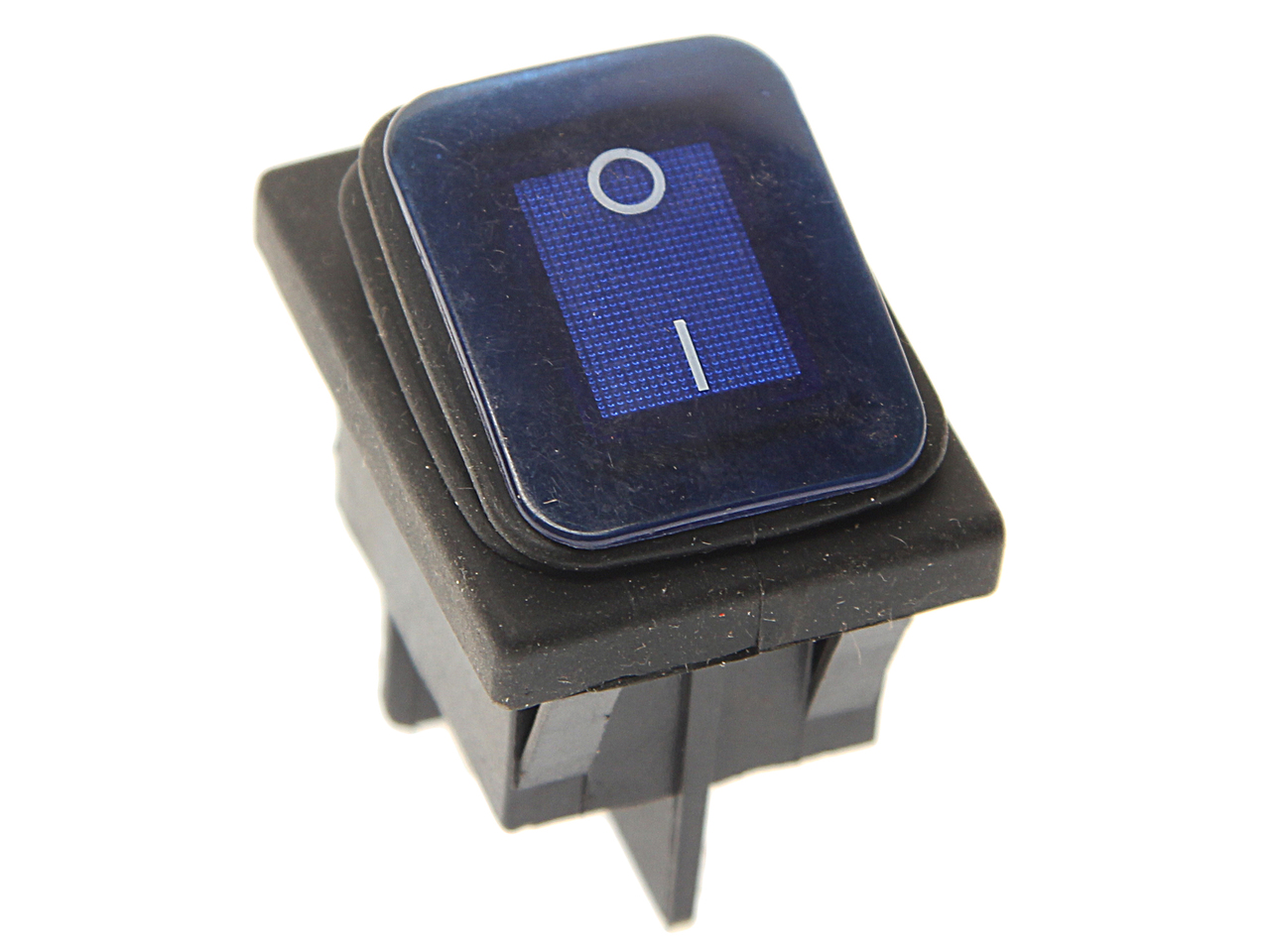 Выключатель клавиша 2-х позиционный с подсветкой синий герметичный Т2с