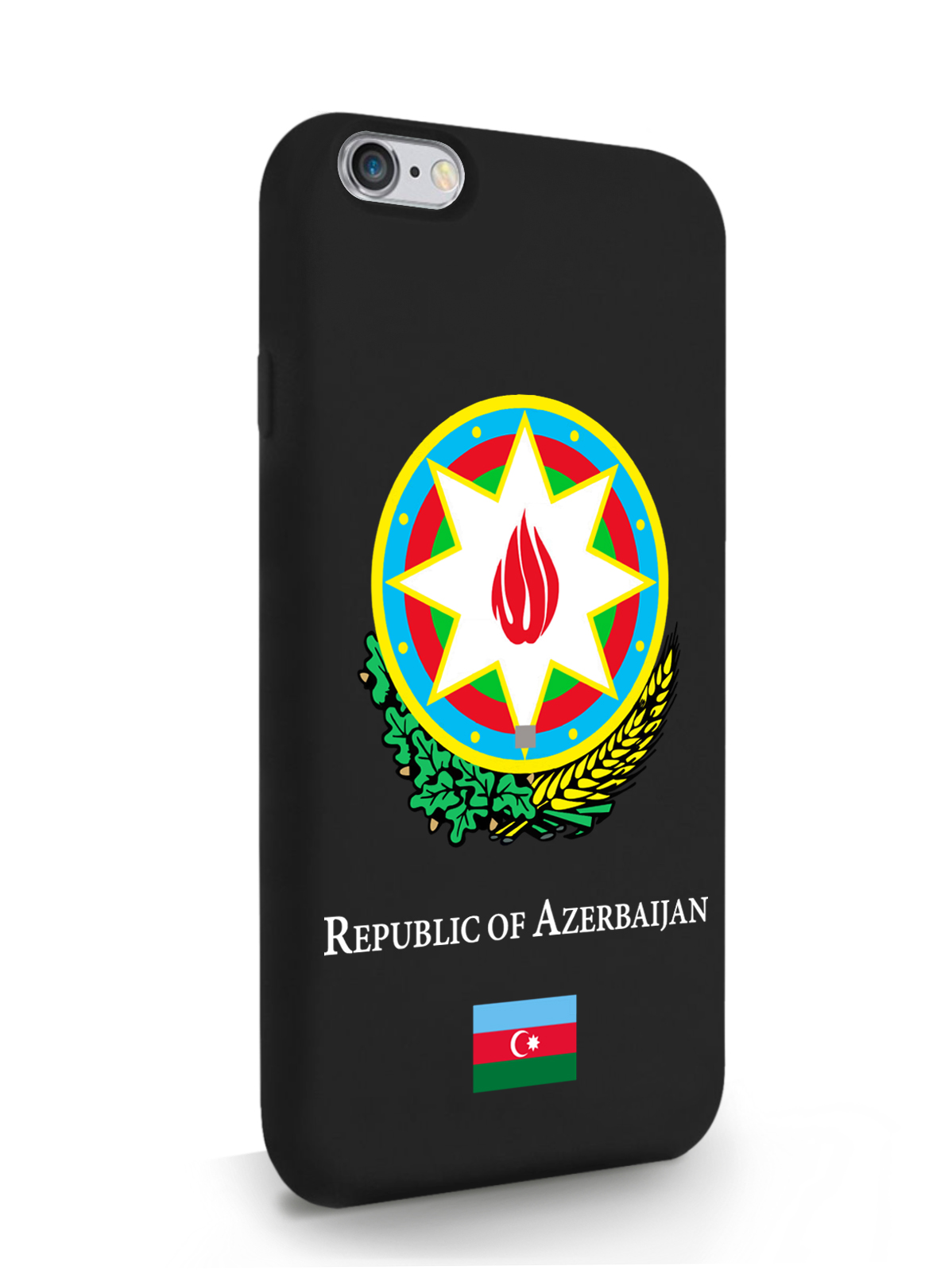 

Чехол SignumCase для iPhone 6/6s Герб Азербайджана, черный, Разноцветный