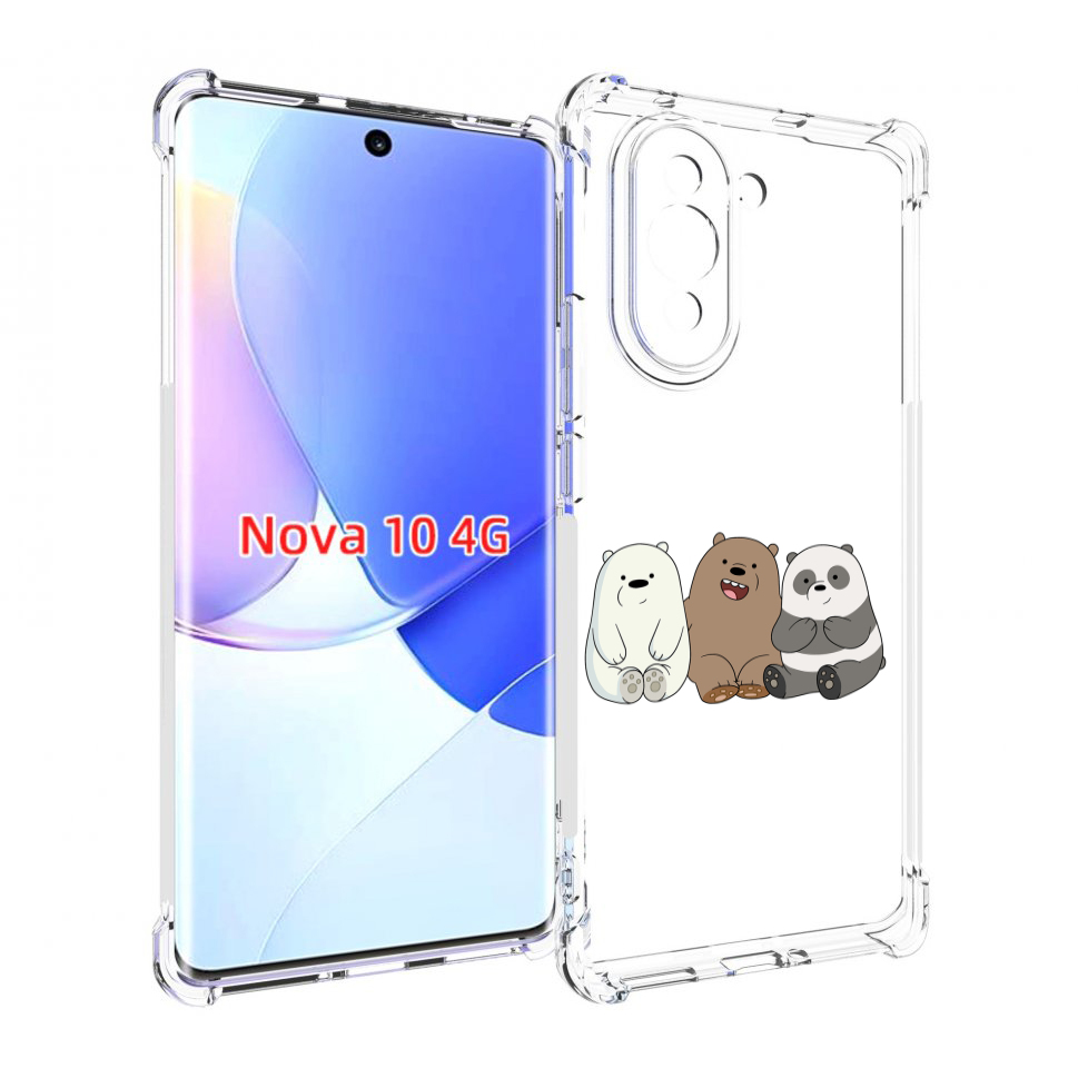 

Чехол MyPads панды детский для Huawei Nova 10, Прозрачный, Tocco