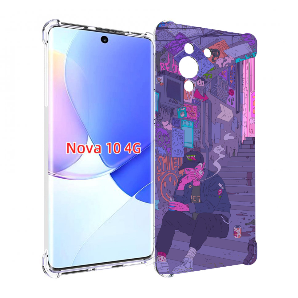 

Чехол MyPads парень в подъезде мультик для Huawei Nova 10, Прозрачный, Tocco