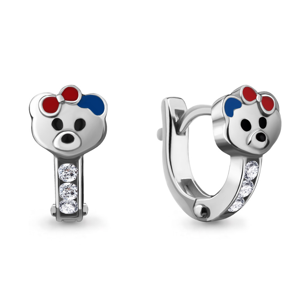 

Серьги из серебра с фианитом Aquamarine 45867А_925_р, 45867А_925_р