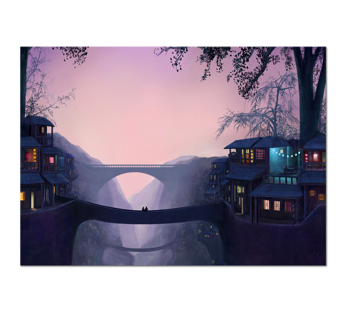 

Картина интерьерная на холсте Poly Print Art Сиреневый туман 20х30 см.