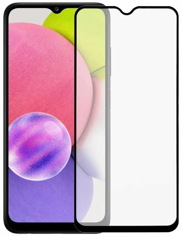 

Защитное стекло для Samsung A035F Galaxy A03 полное покрытие, черный (в упаковке)
