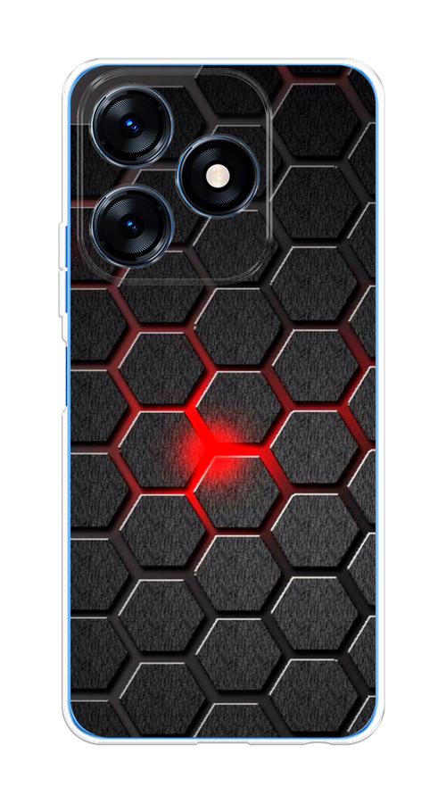 

Чехол на Tecno Spark 10/10C "Соты красные", Красный;черный;серый, 303650-3
