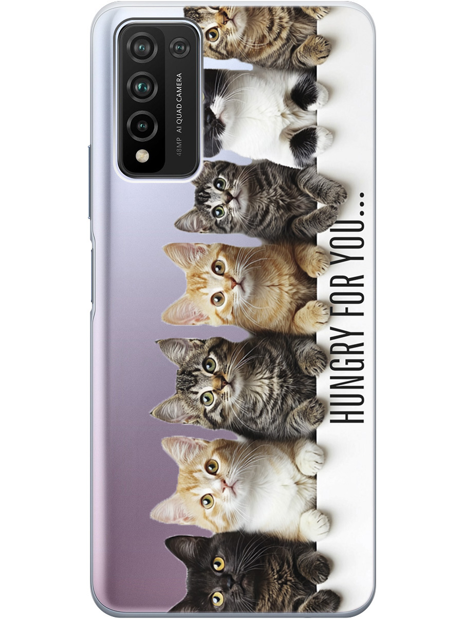 

Силиконовый чехол на Honor 10x Lite с принтом "Изголодались по тебе" прозрачный, Прозрачный;желтый;черный;белый, 723565511