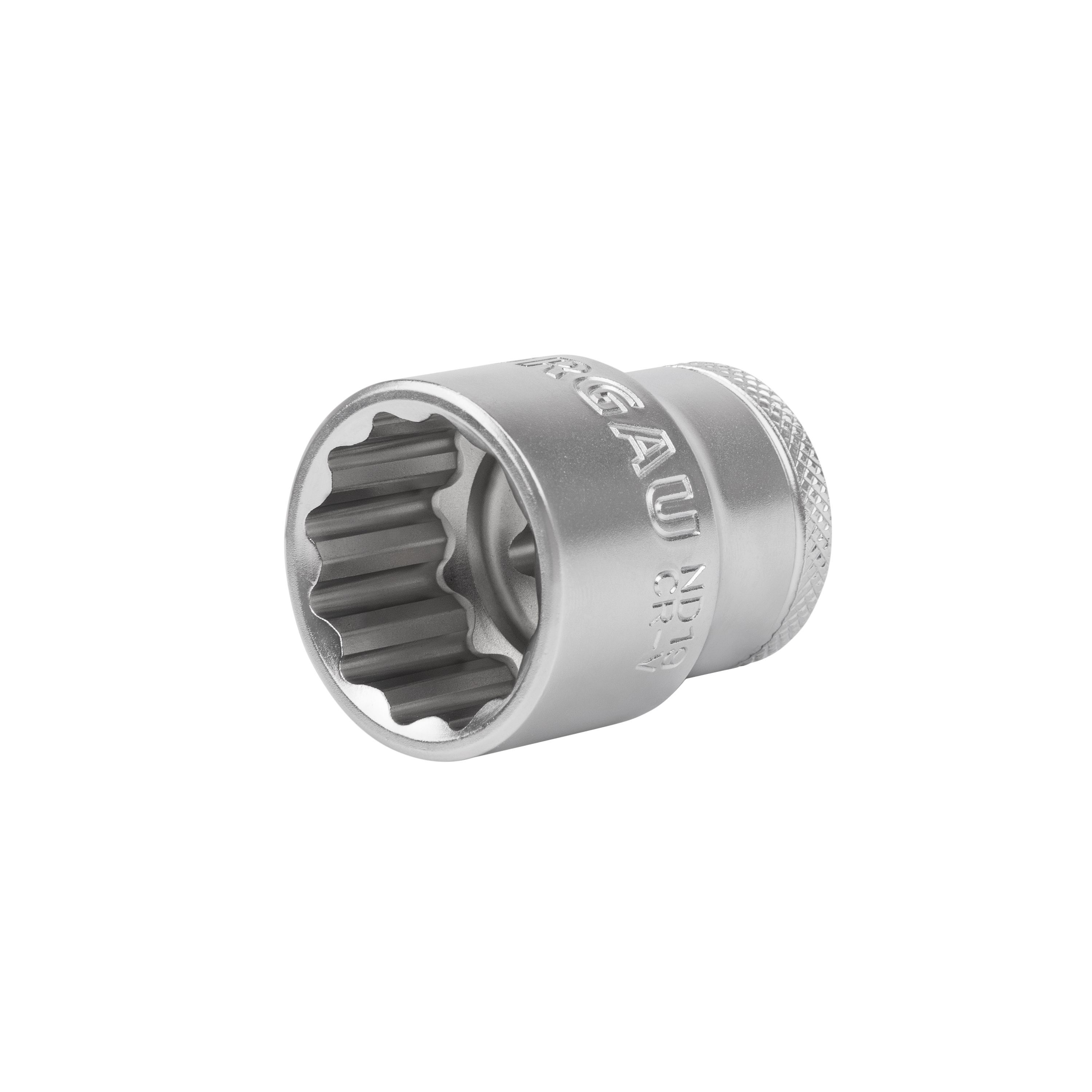 

Головка NORGAU Industrial 12-гранная 23 мм торцевая шариковая фиксация, под квадрат 1/2", SHD-185-970