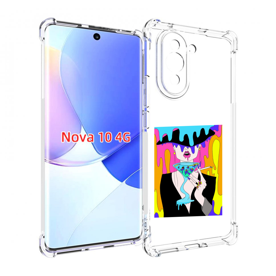 

Чехол MyPads плавленая девушка акварель женский для Huawei Nova 10, Прозрачный, Tocco