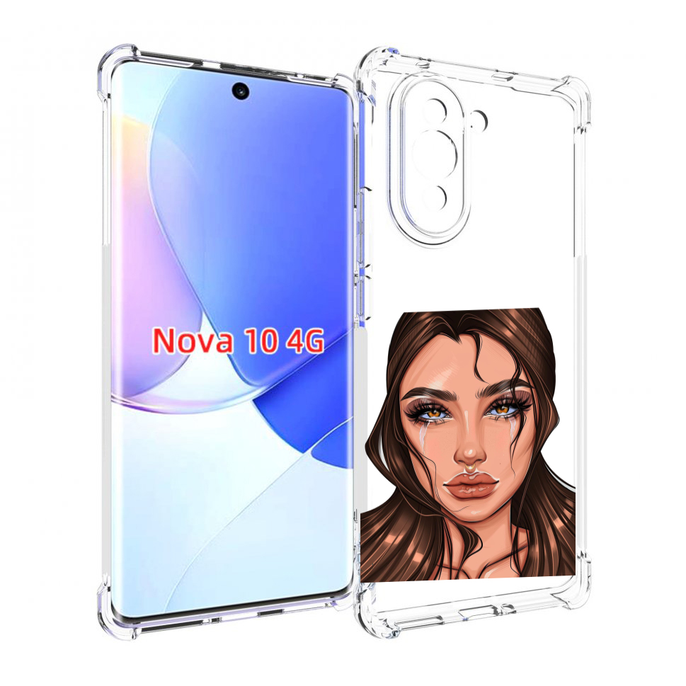 

Чехол MyPads плачущая-девушка женский для Huawei Nova 10, Прозрачный, Tocco