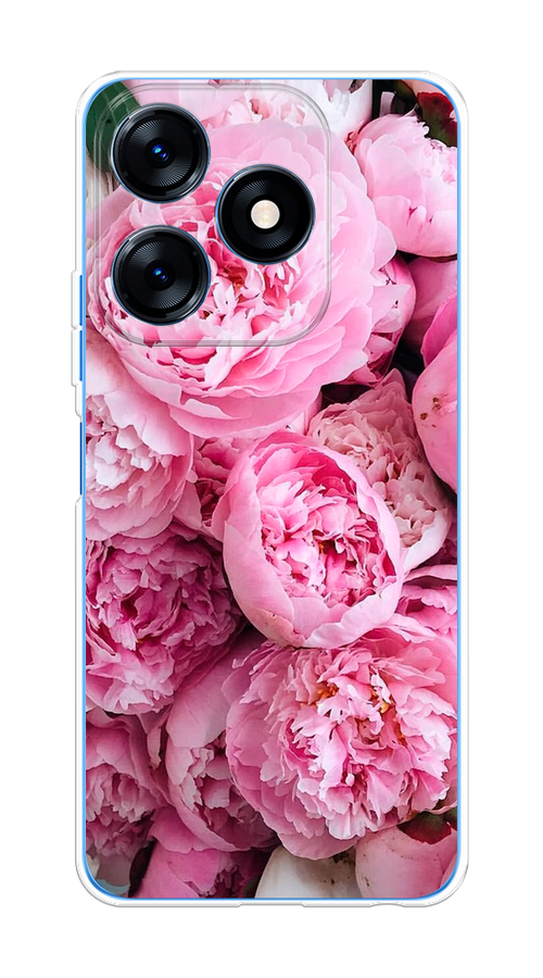 

Чехол на Tecno Spark 10/10C "Розовые пионы", Бежевый;розовый, 303650-2