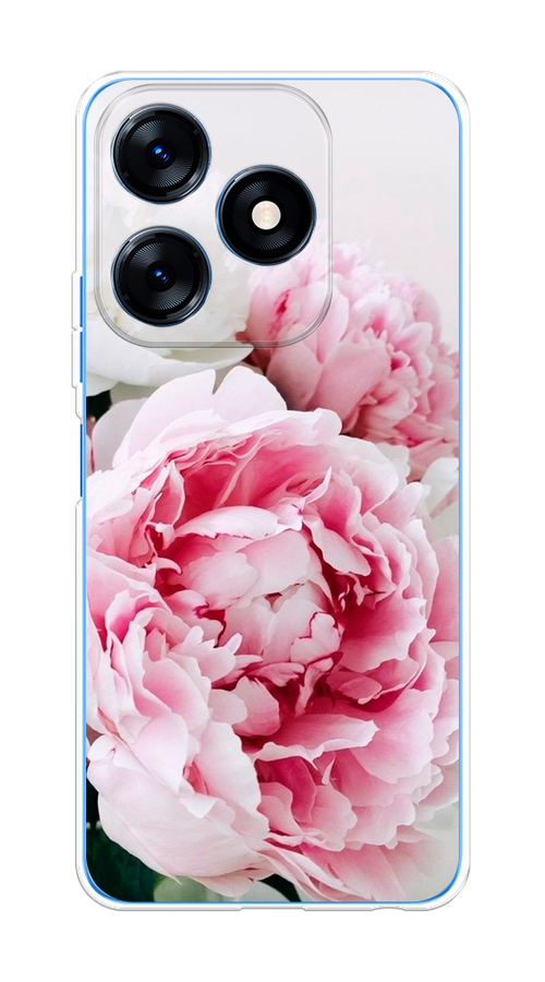 

Чехол на Tecno Spark 10/10C "Розовые и белые пионы", Розовый;белый, 303650-2