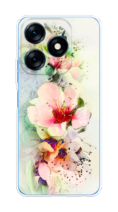 

Чехол на Tecno Spark 10/10C "Нежные цветы", Зеленый;розовый, 303650-2