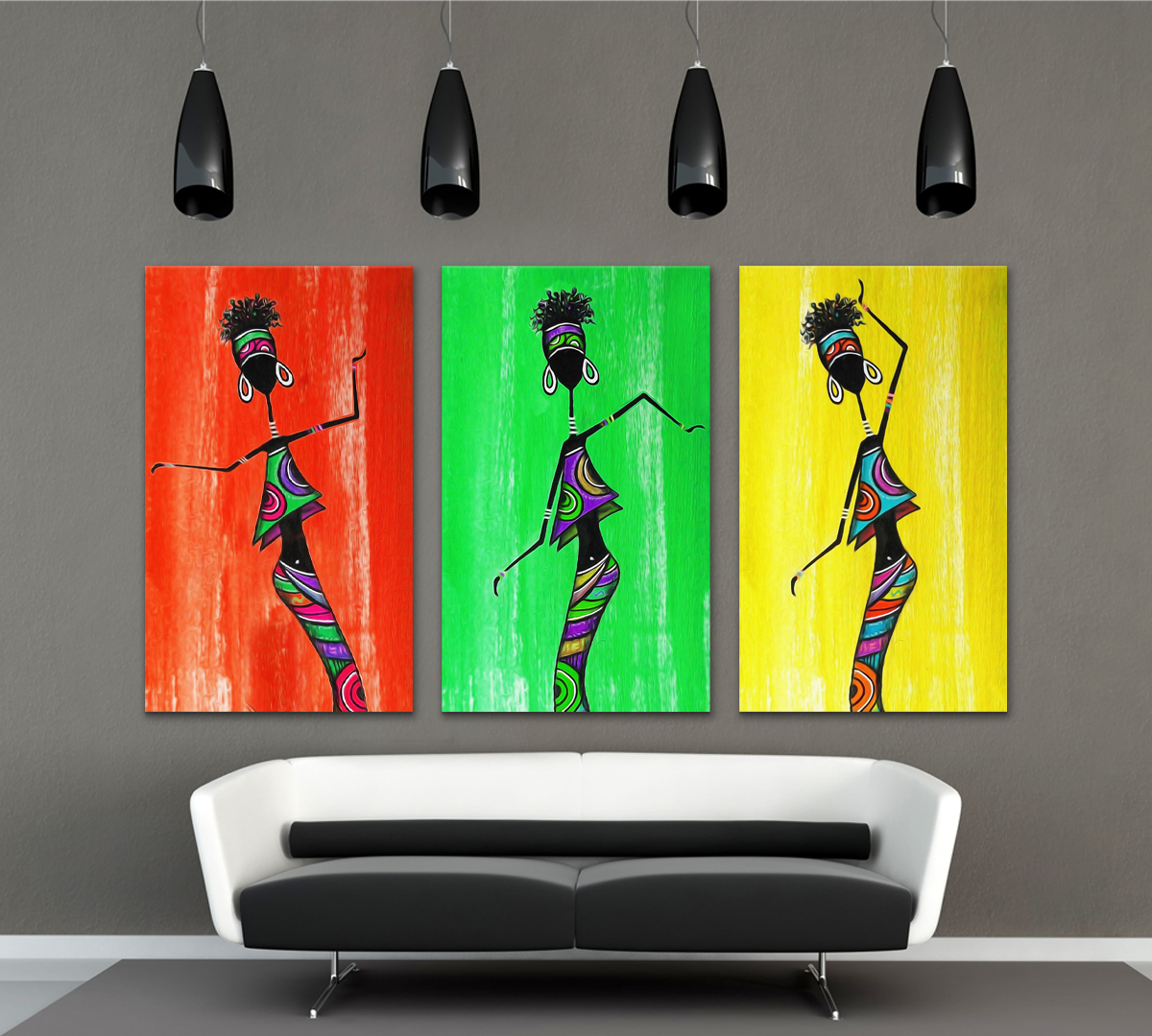 

Модульная картина на холсте Poly Print Art Кизомба 50х90 см.