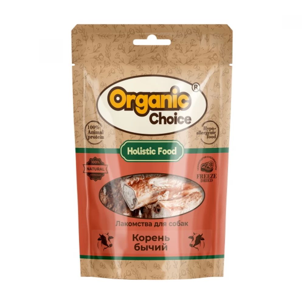 Лакомство Organic Choice корень бычий для собак 60 г