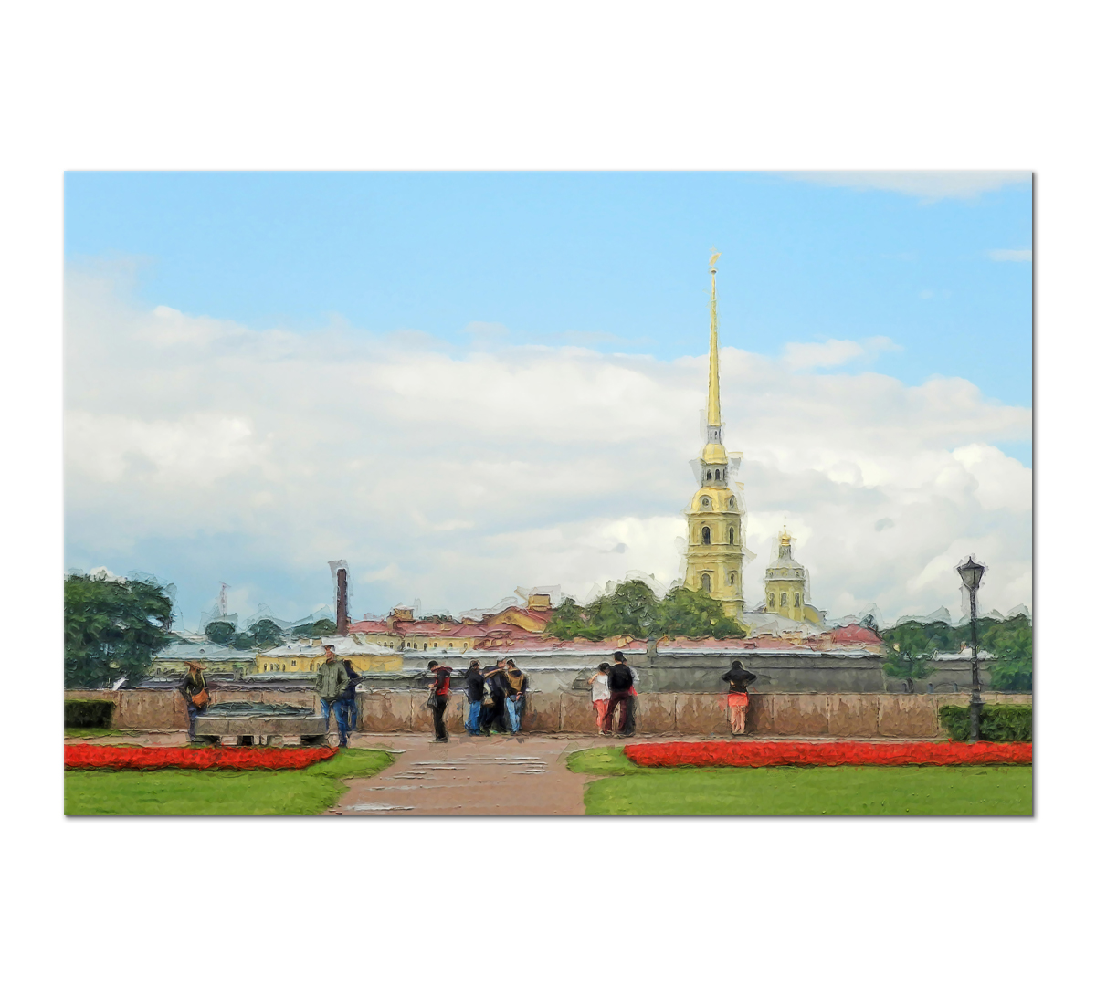 

Картина на холсте Poly Print Art Петропавловская крепость вид с набережной 40х60 см.
