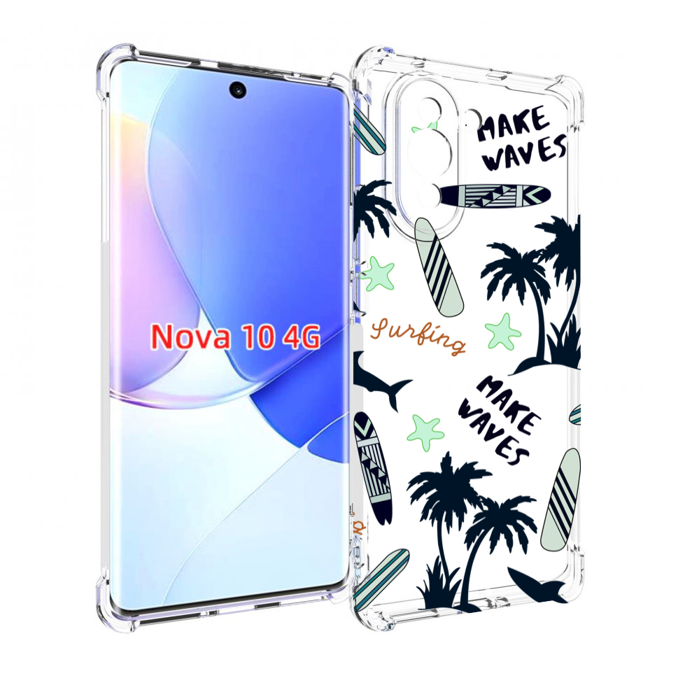 

Чехол MyPads пляжная-тематика для Huawei Nova 10, Прозрачный, Tocco