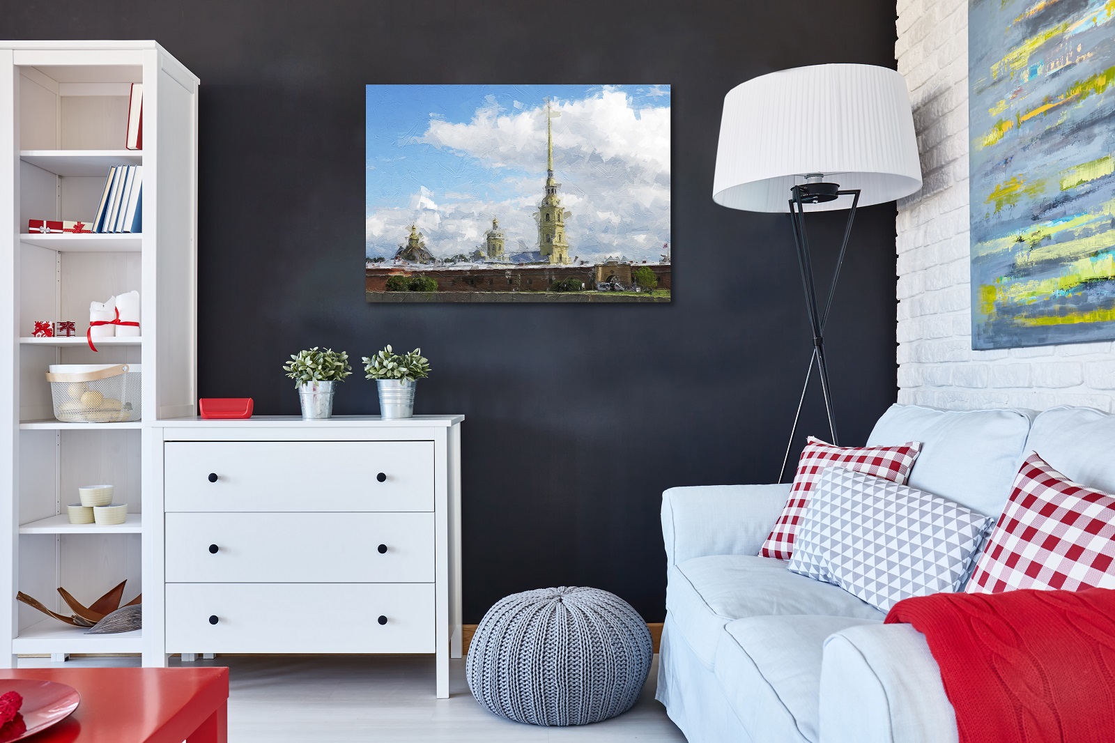 

Картина интерьерная на холсте Poly Print Art Петропавловская крепость 50х70 см.