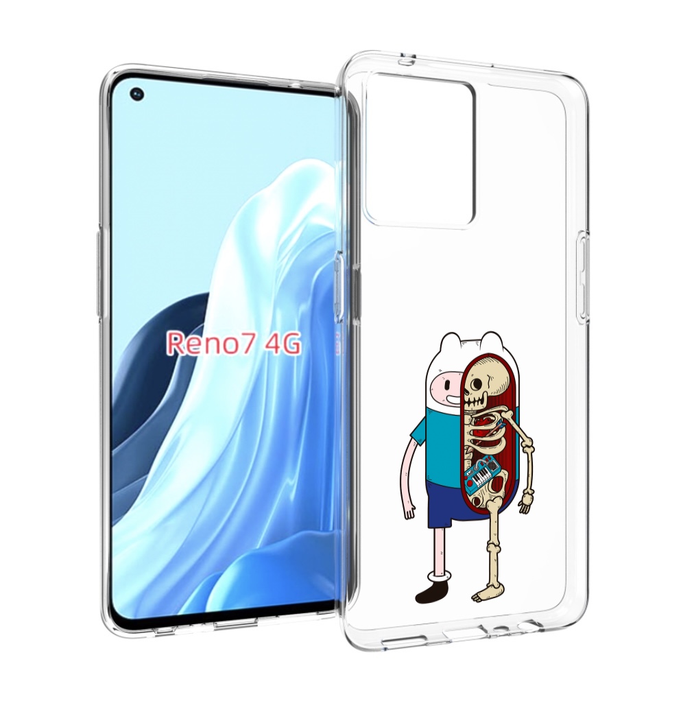 

Чехол MyPads Финн скелет для OPPO RENO 7 4G, Прозрачный, Tocco