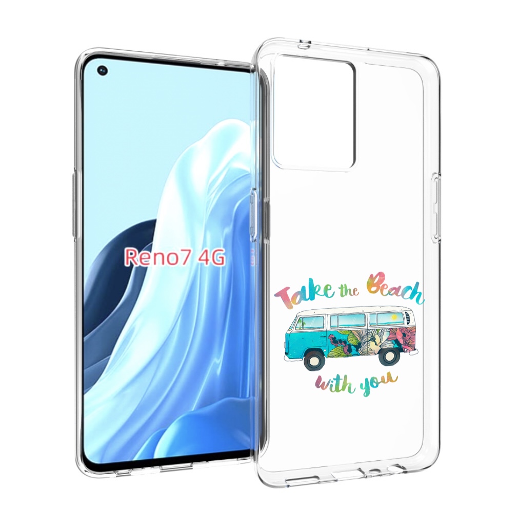 

Чехол MyPads Хиппи автобус для OPPO RENO 7 4G, Прозрачный, Tocco