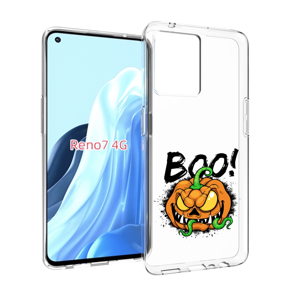 

Чехол MyPads Хэллоуин бу для OPPO RENO 7 4G, Прозрачный, Tocco