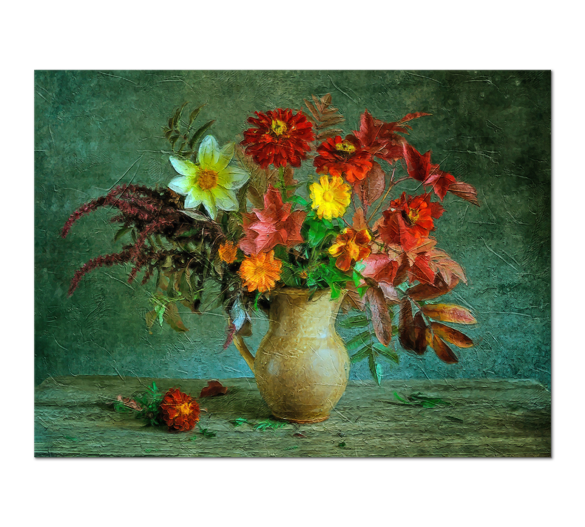 

Картина интерьерная на холсте Poly Print Art Полевые цветы 50х70 см.