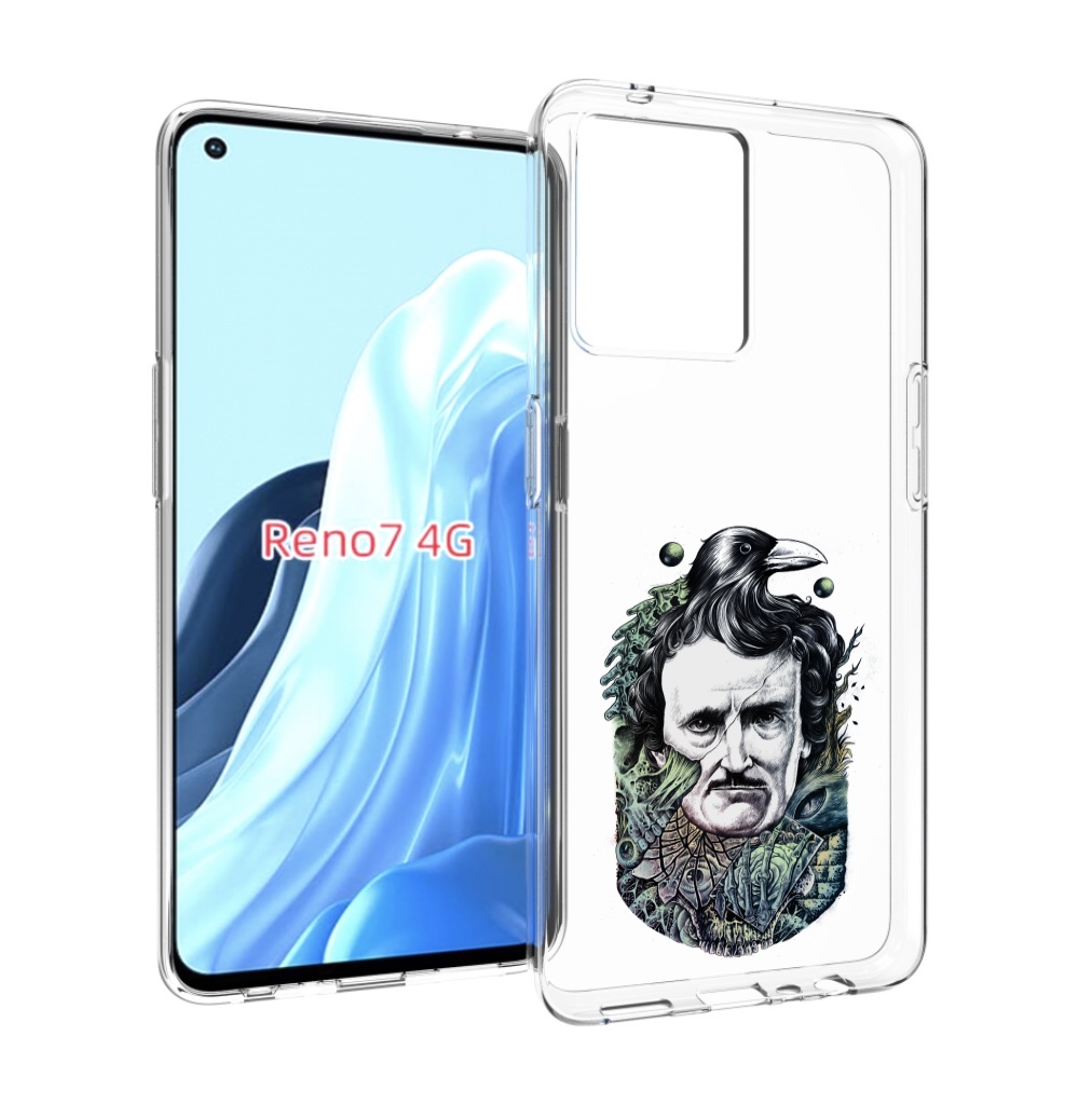 

Чехол MyPads Эдгар Аллан с вороном для OPPO RENO 7 4G, Прозрачный, Tocco