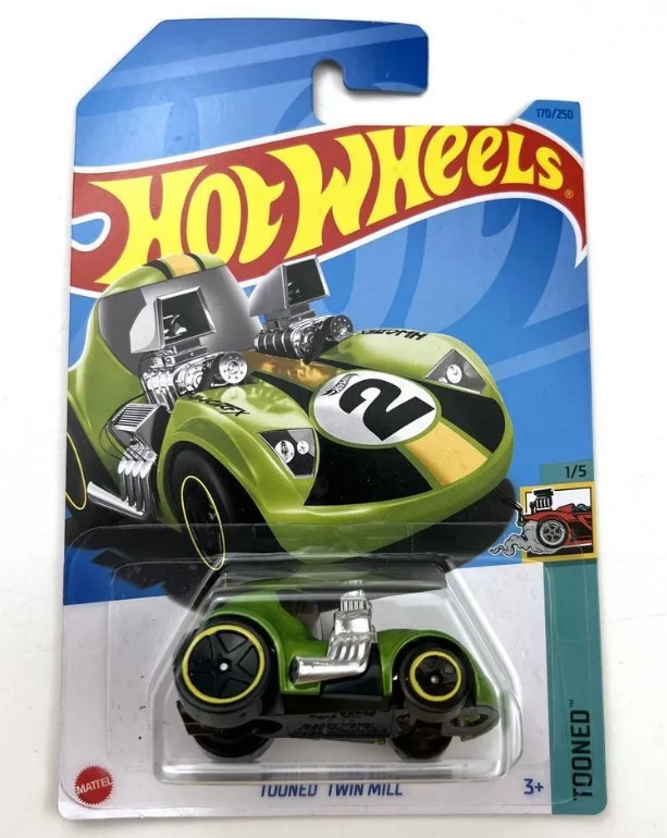 Игрушечная машинка Hot Wheels базовой коллекции TOONED TWIN MILL зеленая 5785/HKH14 машинка hot wheels experimotors hw braille racer twin mill hkk74 n522