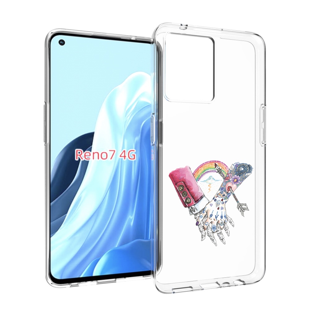 

Чехол MyPads абстракция руки в татуировках для OPPO RENO 7 4G, Прозрачный, Tocco
