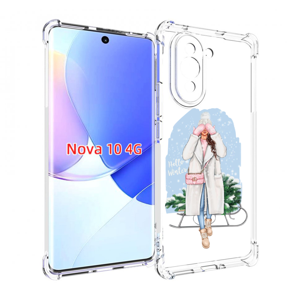 

Чехол MyPads привет-зима женский для Huawei Nova 10, Прозрачный, Tocco